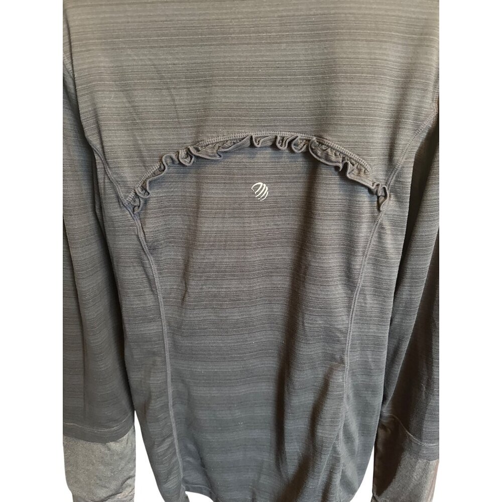 MPG Mondetta Performance Gear Womens Hoodie Size L Thumbholes Gray Black Yoga - Picture 3 of 10